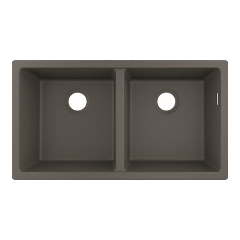 hansgrohe Évier UB-Spüle S510-U770 370/370 768x398mm, 2 robinets principaux, sans HL, gris pierre