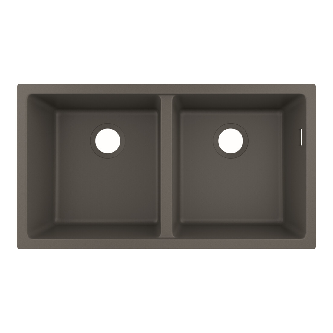 hansgrohe Évier UB-Spüle S510-U770 370/370 768x398mm, 2 robinets principaux, sans HL, gris pierre