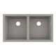 hansgrohe Évier UB-Spüle S510-U770 370/370 768x398mm, 2 sorties, sans trop-plein, gris béton-1