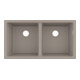 hansgrohe Évier UB-Spüle S510-U770 370/370 768x398mm, 2 sorties, sans trop-plein, gris béton-3