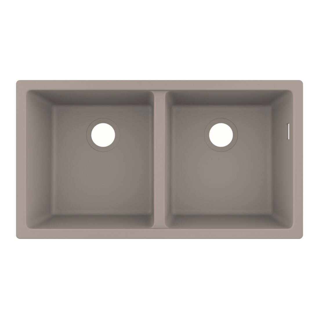 hansgrohe Évier UB-Spüle S510-U770 370/370 768x398mm, 2 sorties, sans trop-plein, gris béton