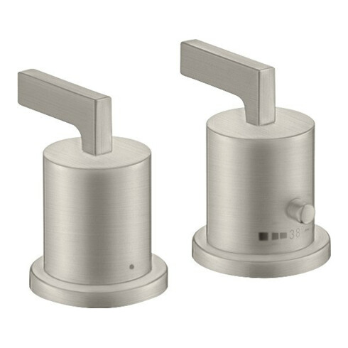 hansgrohe Fertigmontageset Axor Citterio 2-L-W-Ran-Arm, m TH, HG, Edelstahl-Optik