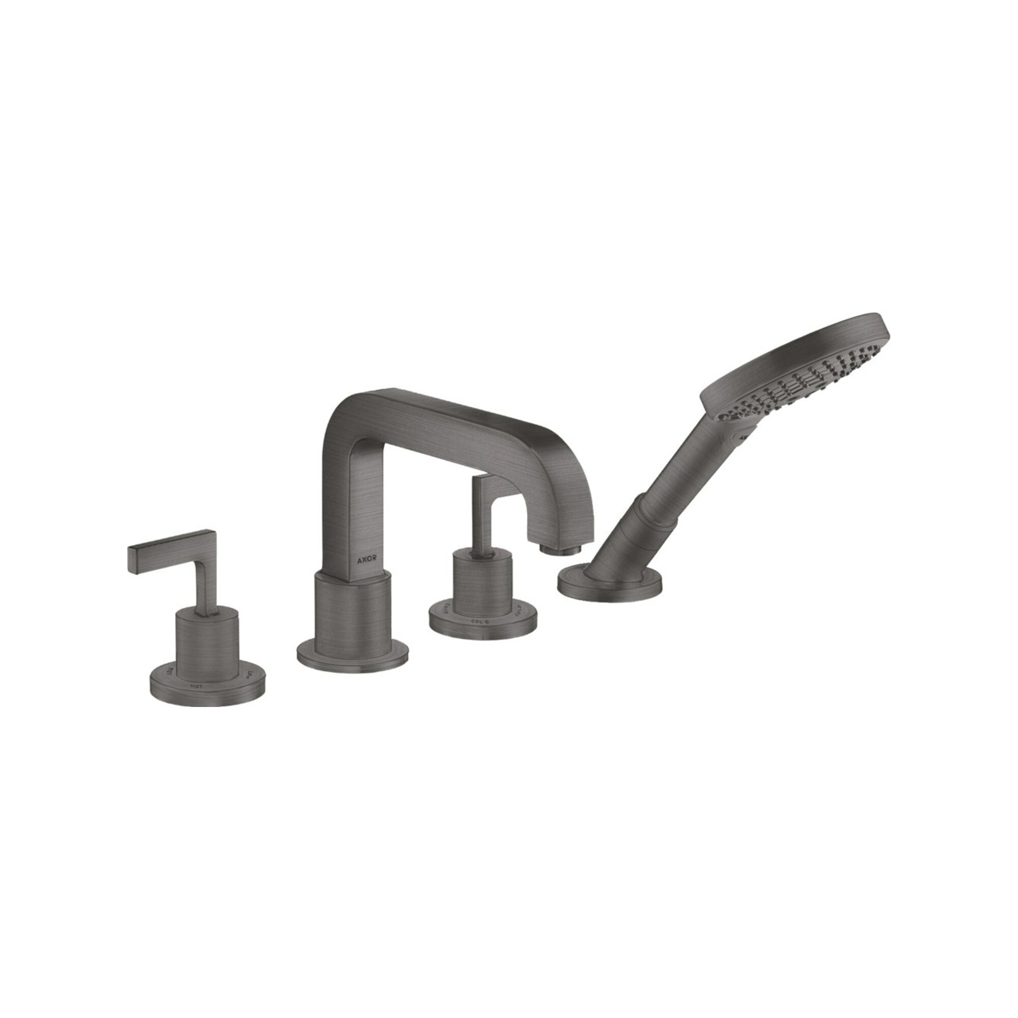 hansgrohe Fertigmontageset Axor Citterio 4-L-Fliese-Ar, m HG, Ros, brush. bla vc