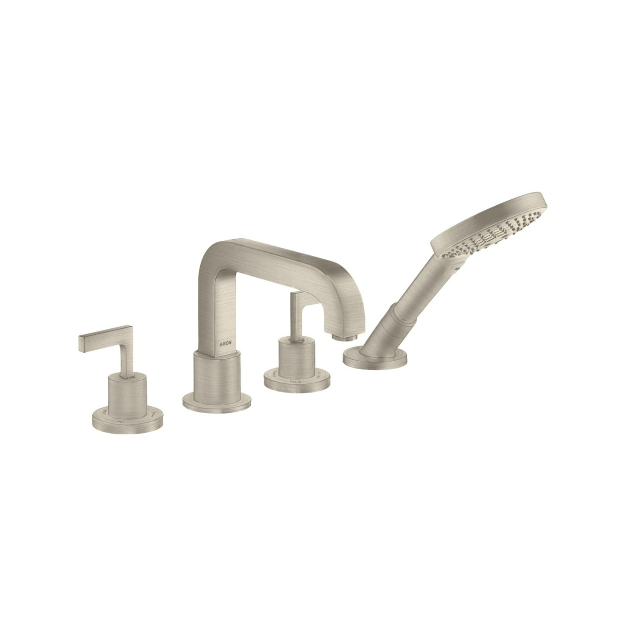 hansgrohe Fertigmontageset Axor Citterio 4-L-Fliese-Ar, m HG, Roset., brush. ni.