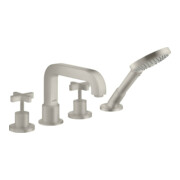 hansgrohe Fertigmontageset Axor Citterio 4-L-Fliese-Ar, m KrG, Ros, Edelstahl-Optik