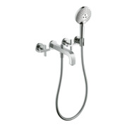 hansgrohe Fertigmontageset Axor Citterio UP-3-Loch-Wannenarm, m Kreuzgr., chrom