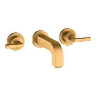 hansgrohe Fertigmontageset Axor Citterio UP-3-Loch-Waschtischarmatur, m H-Gr, brush. gol opt