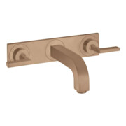 hansgrohe Fertigmontageset Axor Citterio UP-3-Loch-Waschtischarmatur, m Hebelgr., brush. r gol