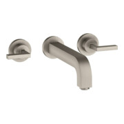 hansgrohe Fertigmontageset Axor Citterio UP-3-Loch-Waschtischarmatur, m Hebelgr., Edelstahl-Optik