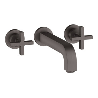 hansgrohe Fertigmontageset Axor Citterio UP-3-Loch-Waschtischarmatur, m Kreuzgr., brush. bla vc