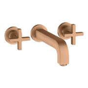 hansgrohe Fertigmontageset Axor Citterio UP-3-Loch-Waschtischarmatur, m Kreuzgr., brush. bron