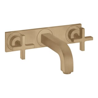 hansgrohe Fertigmontageset Axor Citterio UP-3-Loch-Waschtischarmatur, m Kreuzgr., brush. bron