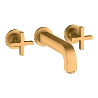 hansgrohe Fertigmontageset Axor Citterio UP-3-Loch-Waschtischarmatur, m KrG, brush. gol opt