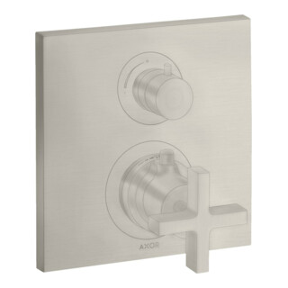 hansgrohe Fertigmontageset Axor Citterio UP-THM, m Ab- + Um-V, Kr., Edelstahl-Optik