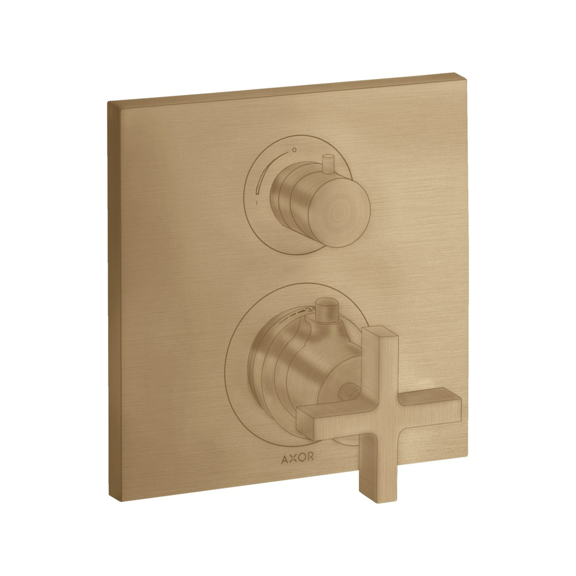hansgrohe Fertigmontageset Axor Citterio UP-THM, m Absp-vtl, Kreuz, brush. bron