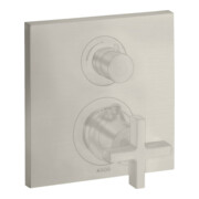 hansgrohe Fertigmontageset Axor Citterio UP-THM, m Absp-vtl, Kreuz, Edelstahl-Optik