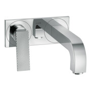 hansgrohe Fertigmontageset Axor Citterio UP-Waschtisch-Einhebelmischer, A 220mm, Hebel, Rautens, chr