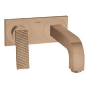 hansgrohe Fertigmontageset Axor Citterio UP-Waschtisch-Einhebelmischer, A 220mm, HG, Rs, brush. r gol