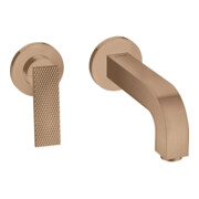hansgrohe Fertigmontageset Axor Citterio UP-Waschtisch-Einhebelmischer, A 220mm, HG, Rs, brush. r gol
