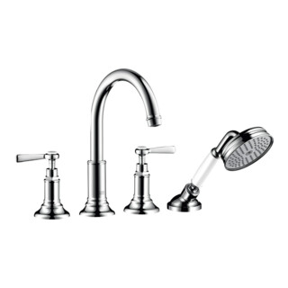 hansgrohe Fertigmontageset Axor Montreux 4-L-BW-Rand-Arm, m HG, Edelstahl-Optik