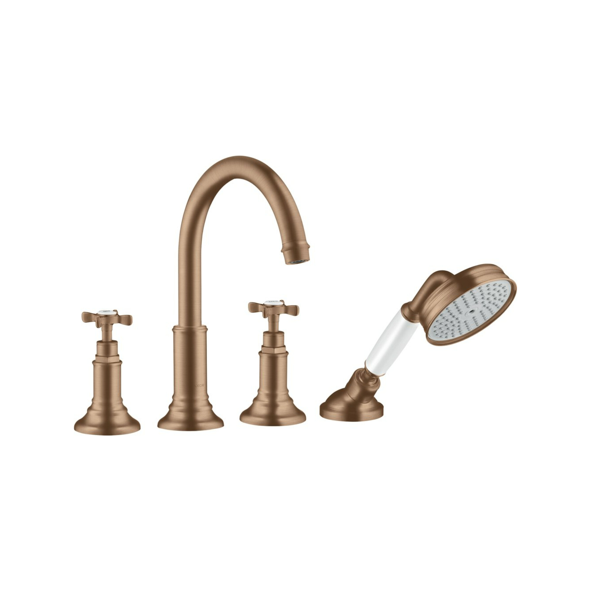hansgrohe Fertigmontageset Axor Montreux 4-L-BW-Rand-Arm, m KrG, brush. r gol