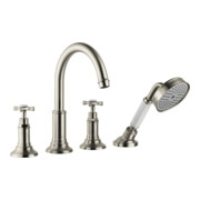 hansgrohe Fertigmontageset Axor Montreux 4-L-Fliese-Ar, m Kreuzgr., brush. ni.