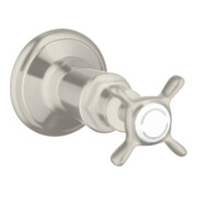 hansgrohe Fertigmontageset Axor Montreux UP-Absperrvtl., m Kreuz, Edelstahl-Optik