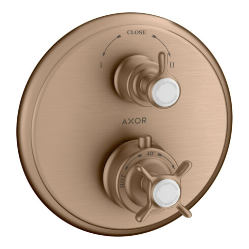 hansgrohe Fertigmontageset Axor Montreux UP-THM, m Ab- + Um-V, Kr., brush. r gol