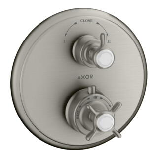 hansgrohe Fertigmontageset Axor Montreux UP-THM, m Ab- + Um-V, Kr., Edelstahl-Optik
