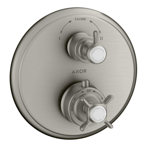 hansgrohe Fertigmontageset Axor Montreux UP-THM, m Ab- + Um-V, Kr., Edelstahl-Optik