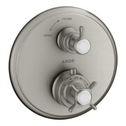 hansgrohe Fertigmontageset Axor Montreux UP-THM, m Absp-vtl, Kreuz, Edelstahl-Optik
