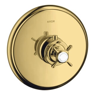 hansgrohe Fertigmontageset Axor Montreux UP-THM, m Kreuz, polished gold optic