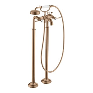 hansgrohe Fertigmontageset Axor Montreux Zwei-Griff-Spültischarmatur, boden, m HG, brush. r gol