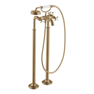hansgrohe Fertigmontageset Axor Montreux Zwei-Griff-Spültischarmatur, boden, m KrG, brush. bron