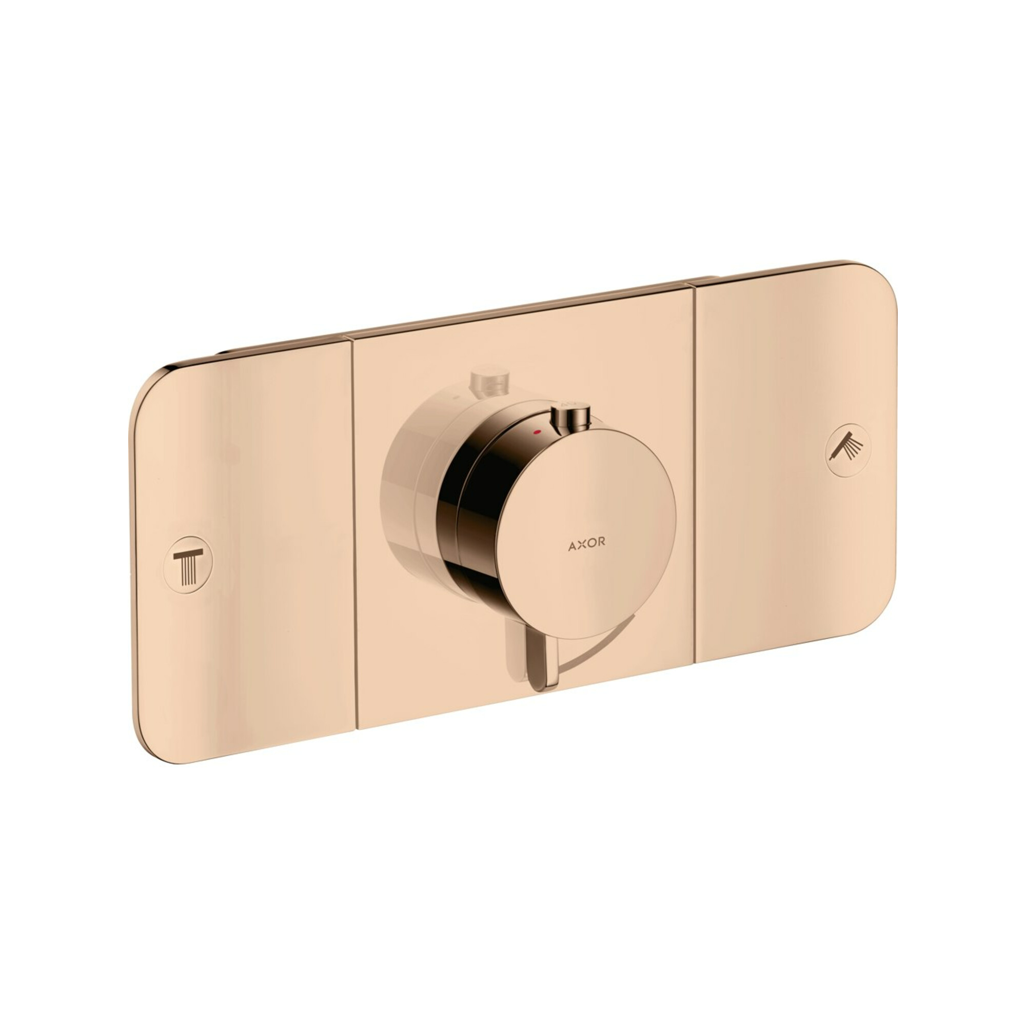 hansgrohe Fertigmontageset Axor One UP-Thermostat., 2 Verbr., pol. red gold