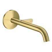 hansgrohe Fertigmontageset Axor One UP-Waschtisch-Einhebelmischer, Ausl. 220mm, brushed brass