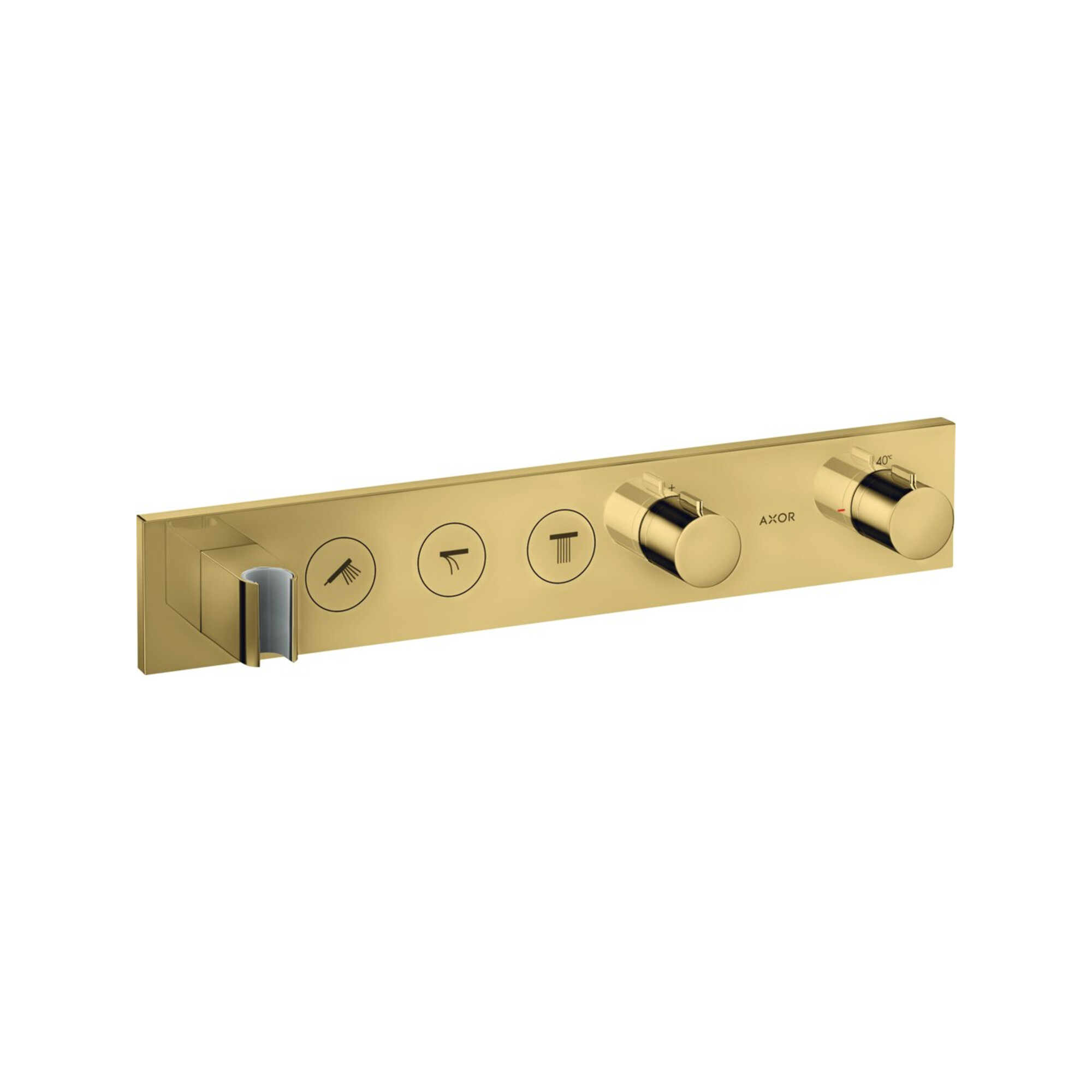 hansgrohe Fertigmontageset Axor Select UP-Thermostat., 3 Verbr., pol. gol optic