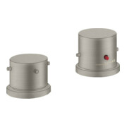 hansgrohe Fertigmontageset Axor Starck 2-L-W-Ran-Arm, m Thermostat, Edelstahl-Optik