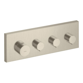 hansgrohe Fertigmontageset Axor Starck UP-Thermostat, eck., 3 Verbr., brush. ni.