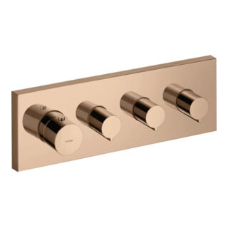 hansgrohe Fertigmontageset Axor Starck UP-Thermostat, eck., 3 Verbr., pol. r gol