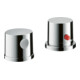 hansgrohe Fertigmontageset Axor Uno 2-L-BW-Rand-Arm., mit Thermostat, chrom-3