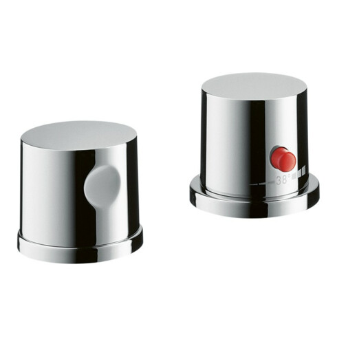 hansgrohe Fertigmontageset Axor Uno 2-L-BW-Rand-Arm., mit Thermostat, chrom