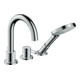 hansgrohe Fertigmontageset Axor Uno 3-L Wannenr-EHM, m Bü-G, brush. gol opt-1