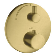 hansgrohe Fertigmontageset Axor Uno UP-THM, mit Absperrventil, brushed brass