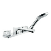 hansgrohe Fertigmontageset Axor Urquiola 4-L-Fliese-Ar, A 198mm, Edelstahl-Optik