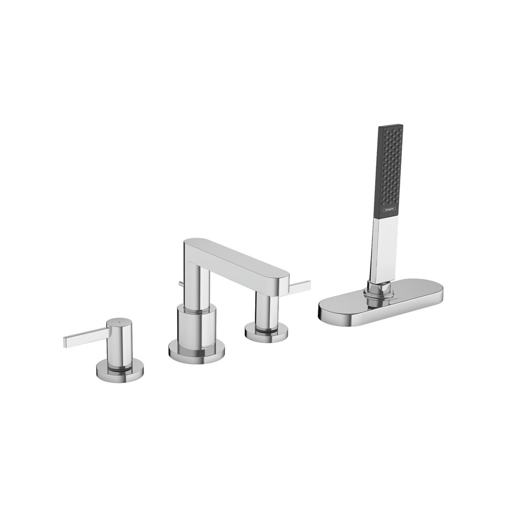 hansgrohe Fertigmontageset Finoris 4-L-BW-Rand-Arm., mit sBox, chrom