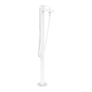 hansgrohe Fertigmontageset Finoris Wannen-Einhebelmischer, bodenstehend, mattweiß