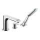 hansgrohe Fertigmontageset Metris 3-Loch-Wannenrand-Einhebelmischer, chrom-1