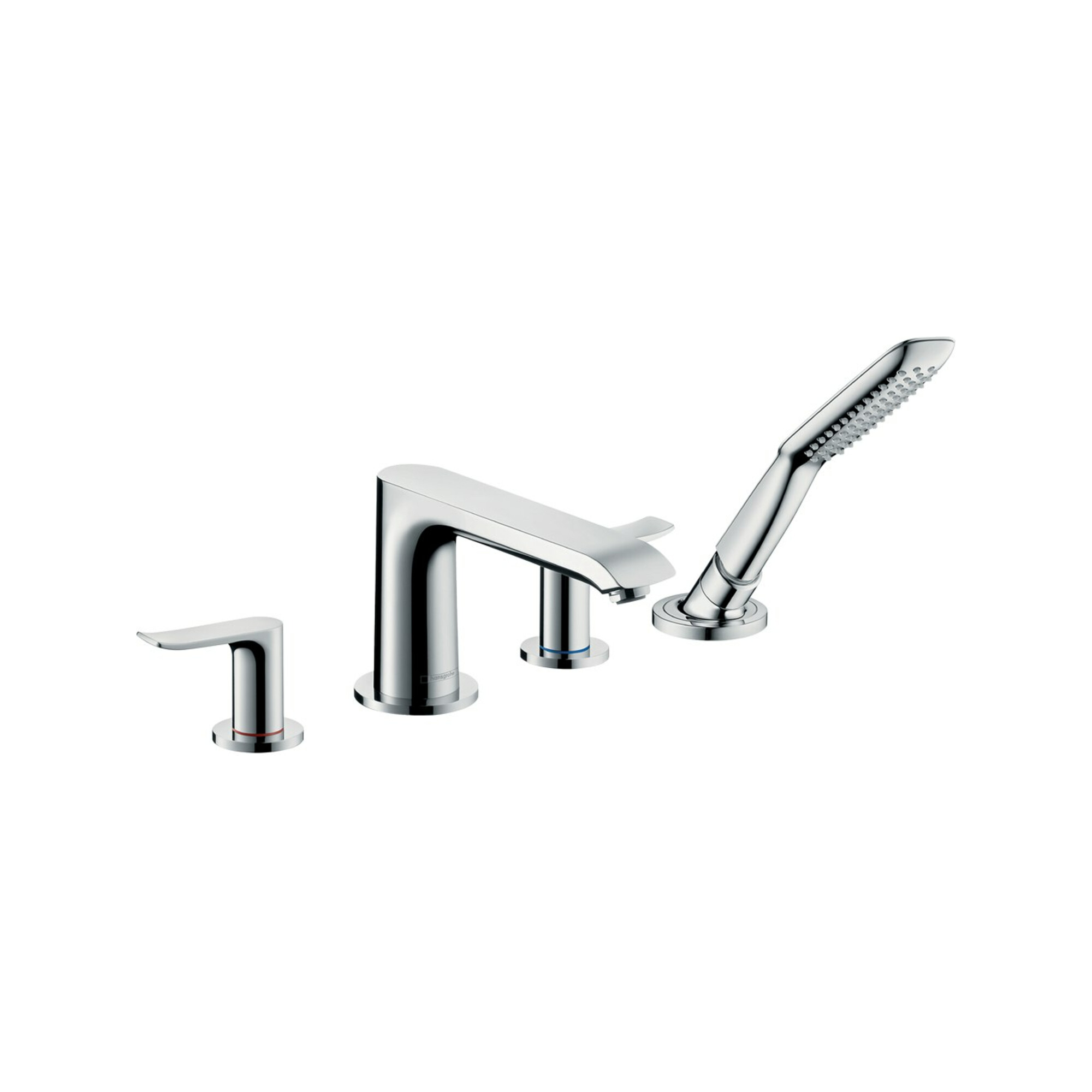 hansgrohe Fertigmontageset Metris 4-Loch-Wannenrand-Armatur, chrom