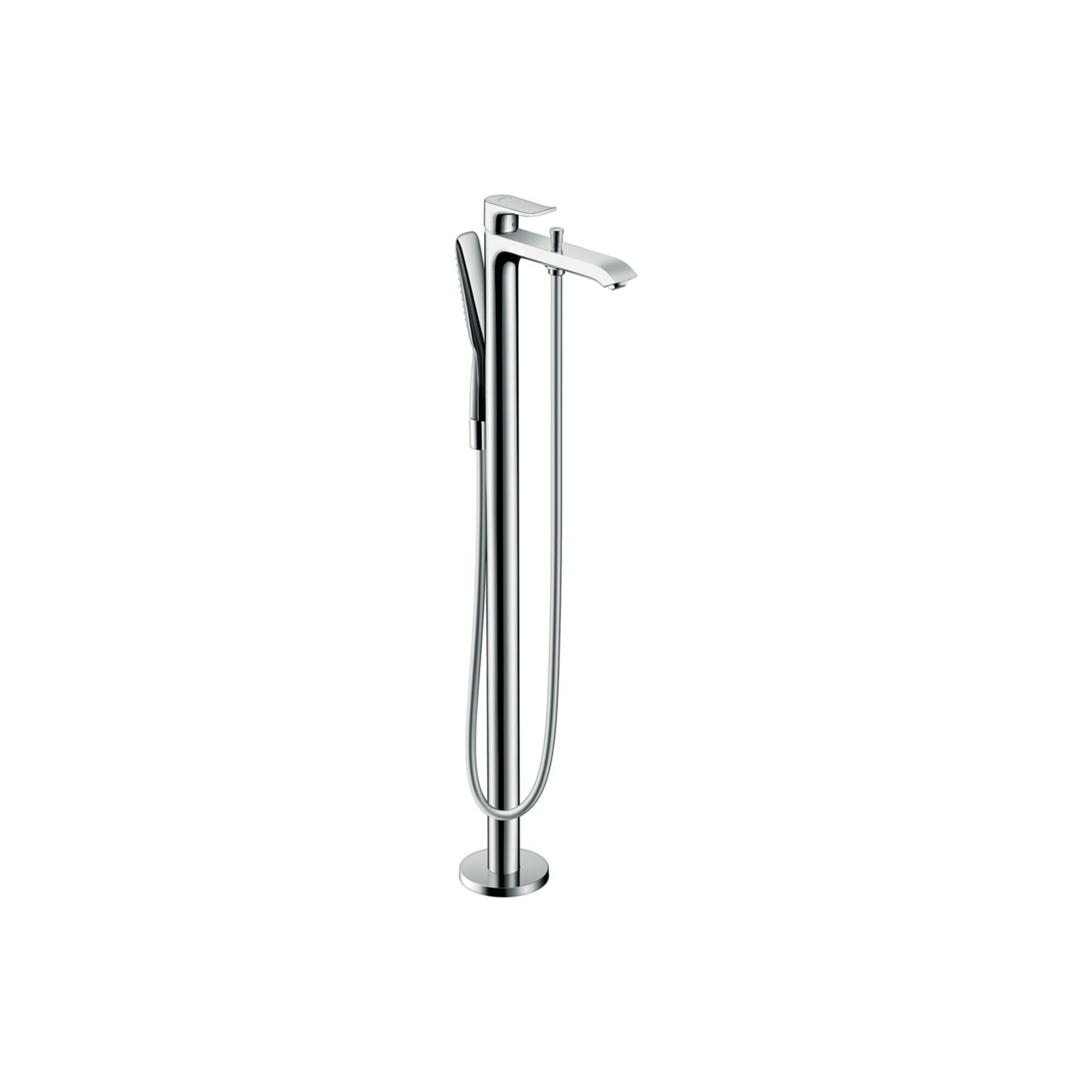 hansgrohe Fertigmontageset Metris Wannen-Einhebelmischer, bodenstehend, chrom